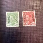 IRAQ 1938 KING GHAZI STAMPS 2 VALUES