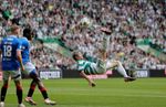 DAIZEN MAEDA CELTIC OLD FIRM GOAL HUGE 16X12 PHOTO 1  - OVERHEAD KICK