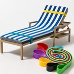 6pcs Elastic Beach Towel Bands for Sun Loungers Sunbed Fixed Bands Straps Holder