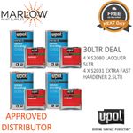 U-POL S2080 Clear Coat Lacquer HS 2K with s2031 Extra Fast Hardener 30L Kit