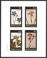 Staffa Scotland, 1982, Flowers, Plants, MNH Imperf M/S Sheet #M1864