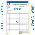 PERSONALISED A4 INVOICE BOOK DUPLICATE NCR PADS RECEIPT ORDER ESTIMATE BOOKS