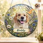 Personalised Pet Photo Suncatcher Stained Glass Window Hanging Gift Home Decor