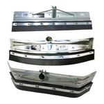 Yard Scraper Squeegee Curved Straight BZP Reinforced Rubber 18-34" Handle Option