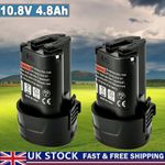 2X 4.8Ah For Makita BL1013 10.8V Li-ion Battery BL1014 194550-6 194551-4 Tools