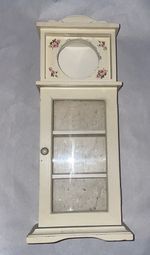 Miniature Longcase Clock Style Curio Cabinet  Acrylic Door Trinket Display 14.5"