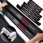 4x Carbon Fibre Car Door Sill Stickers – Fits Audi A3 A4 A5 A6 A7 A8 Q3 Q5 Q7 Q8