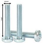 M5 - 5mm POZI PAN HEAD MACHINE SCREWS POZIDRIVE BOLT A2 STAINLESS DIN7985