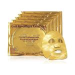 24K Gold Gel Collagen Facial Masks, Face Mask For Anti Aging, Whitening (5 PACK)