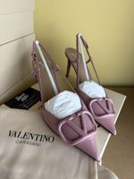 Valentino Garavani V Logo Slingback Pumps Rose Pink Brand New Authentic UK 5