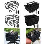 Bike Rear Basket Dog Carrier Heavy Duty Bicycle Cargo Rack Bicycle Storage