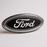 Ford Oval Badge Black 115mm x 45mm Replacement Badge Fits Ford Fiesta