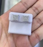 1TCW Round Cut Lab Created Diamond Men's Stud Earring 925 Sterling Silver