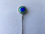 1905 VINTAGE CHARLES HORNER ARTS&CRAFTS SILVER&ENAMEL PEACOCK EYE HATPIN