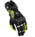 LS2 Feng Leather & Textile Motorcycle Racing Gloves Carbon Knucle Black / Yellow