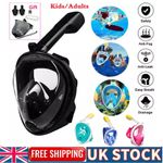 Full Face Snorkel Mask Diving Scuba Goggles Swimming Kids Adults Anti-Fog Goggle
