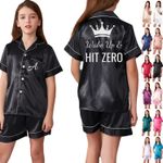 Wake Up & Hit Zero Personalized Glitter Pjs Cheer Squad Pajamas Set Team Gift UK
