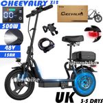 CHEEVALRY Foldable Electric Scooter 48V 15Ah 45km 14 in Off Road E-Scooter + Box