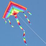 Easy Fly Colorful Rainbow Kite Outdoor Fun Sports Beach Kids Children Buitenspee