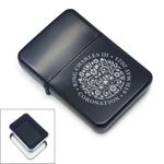Engraved Coronation of the King Black Lighter