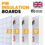 PIR Insulation Board – 20 | 50 | 75 | 100mm – Rigid Thermal Foil Both Sides