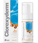 Clorexyderm 4% Antibacterial Antifungal Foam for Dogs & Cats - 100ml Bottle
