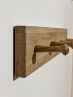 Oak wooden peg rail