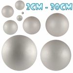 Solid Styrofoam Polystyrene Balls Craft Floral Cake Sweet Tree 20cm - 30cm