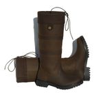 Rhinegold Childs Brooklyn Leather Country Walking Yard Boots, Childrens