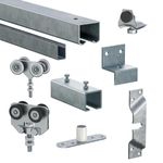 Sliding Heavy Door Set Garage - Barn - Industrial Door Heavy Duty Up To 75 KG