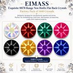 Factory Direct EIMASS® Exquisite 8878 Non Hot Fix Crystals, Flat Back Glass Gems