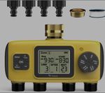 TRJZWA Four Port Water Timer for Outdoor LCD Display Sprinkler Timer for Garden