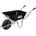 Wheelbarrow 100L Heavy Duty Tyre Wheel HDPE Tray Garden Trolley - Excel