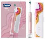 Oral-B Pro 3 3500 Electric Toothbrush with Riso Art Travel Case Pink
