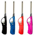 Gas Cooker BBQ Camping Lighter Refillable Oven Candle Safety Flame Lock Barbeque