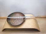 Vintage Hammered Copper Strainer Skimmer 