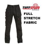 Men's Stretch Trouser Slim-fit Work Proflex Holster & Knee Pad Pocket TUFF STUF