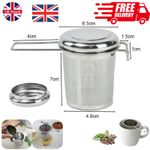 Stainless Steel Mesh Tea Infuser Strainer Metal Loose Leaf Cup Filter With Lid
