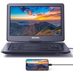 19" Full HD Portable DVD Player with 16" Swivel Large Screen HDMI USB CD Battery