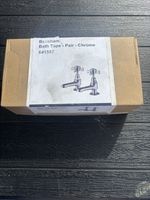 VURTU Bensham 641587 Chrome Basin Taps Pair Hot & Cold Crosshead New Boxed