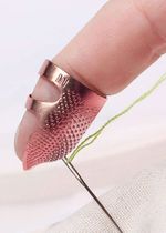 Copper Rose Coloured Metal Thimble Finger Protector for Sewing Needle
