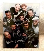 The Sopranos 9 Cast Signed 11x14 Photo James Gandolfini PSA/DNA 