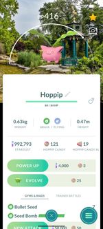 Pokemon Go Hoppip ( National Trust ) Cliveden background