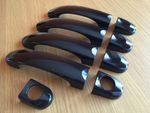 GLOSS BLACK 4 DOOR HANDLE COVERS FITS VW TRANSPORTER T5 T5.1 T6 T6.1 CARAVELLE