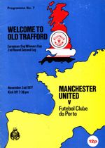 Manchester United v Porto 1977-1978 Cup Winners Cup 02/11/1977