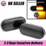 SMOKED DYNAMIC FLOWING SEQUENTIAL LED SIDE REPEATERS INDICATORS LIGHT For VW T5