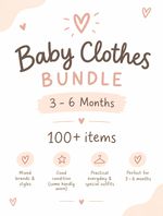 Baby Clothes Bundle 3-6 Months, 100+ Items Mixed Brands & Styles