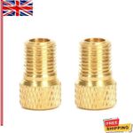 2 x Brass Adaptor Presta to Schrader Bicycle Valve Converter Bike Pump Connector