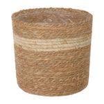 Wickerfield  Indoor Seagrass Planter Basket Flower Pot with Interior Water Proof