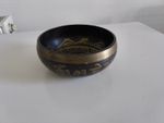 Vintage Tibetan Singing Bowl Brass Bronze Buddhist Mantra Meditation 5in 337g